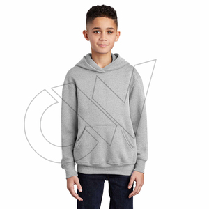 Haut de gamme Qualité Biologique Coton Polaire Écologique Logo Personnalisé Respirant Enfants Pull À Capuche Manches Longues Solide Sweatshirts - Product Image 1