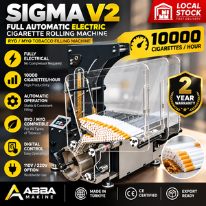 Machine à rouler les cigarettes BlueStar, pneumatique, entièrement automatique, haute vitesse, 10000 tubes/heure, 110V-230V, réservoir de tabac de 5 kg, 84 mm - Product Image 2