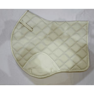 Manta de Silla de Montar de Microfibra Blanca Lisa, Cómoda, de Espuma Premium, para Salto Ecuestre, Duradera y Personalizable - Product Image 1