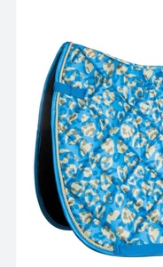 Vente chaude Premium bleu anglais tapis de selle confortable coton/polyester avec rembourrage en mousse souple pour l'équitation - Product Image 3