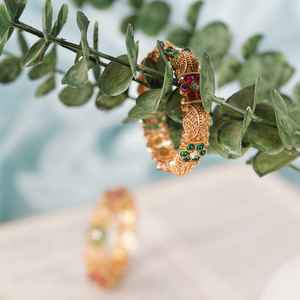 Brazaletes y Pulseras Modernas de Oro de 24K con Diseño de Estrella Tallada al Estilo Árabe de Dubái, Joyería No Abrible para Mujer - Product Image 6