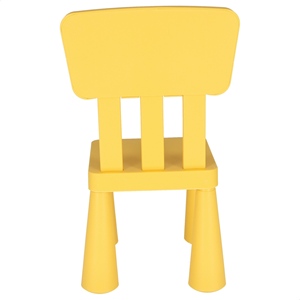 Silla Infantil de Plástico Amarillo Resistente WELL HOME, 38x35x67 cm, Asiento Cómodo y Seguro - Product Image 5