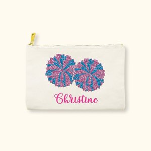 Bolsa de Maquillaje Cosmética Portátil Personalizada con Diseño de Lentejuelas Brillantes para Pompones de Animadoras - Product Image 2