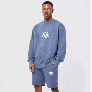 Ensemble short décontracté 2 pièces de haute qualité 100% coton pour hommes du fabricant OEM - Product Image 1