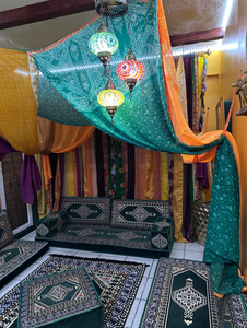 Rideaux à baldaquin Bohème Vintage Sari Saree personnalisables avec moustiquaire pour décoration intérieure ou camping - Product Image 4