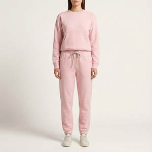 Conjunto Deportivo de Felpa Francesa para Mujer, Sudadera con Capucha y Pantalones para el Estilo de Vida Diario - Product Image 1