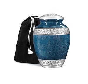 Urna artística de aluminio para mascotas con diseño personalizable para cenizas conmemorativas al por mayor precio barato tarro de cremación - Product Image 1