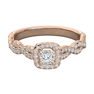 9K Gold Solitaire Ring for Ladies Lab Grown Diamond Elegant and Luxurious - Product Image 6