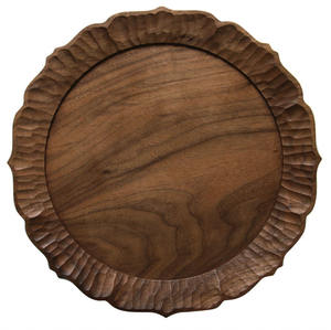 Assiette de présentation rustique en bois blanc vieilli avec perles, 100 pièces, vente en gros, personnalisable, luxe, lavable au lave-vaisselle, faite à la main - Product Image 5