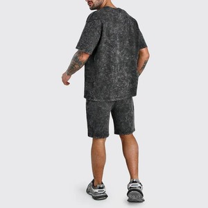 Proveedor de fábrica de talla grande 5XL Conjunto de pantalones cortos para hombre Verano Secado rápido Manga corta Tops y pantalones cortos Conjuntos de camisetas - Product Image 5