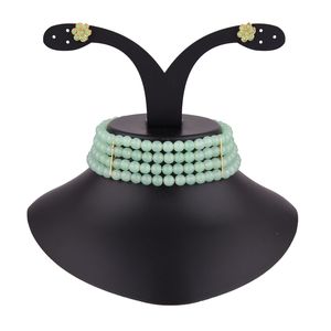 Indian Bridal Jewelry Floral <b>Stud</b> <b>Earring</b> Indian Manufacturer Jewelry Crystal Wedding Choker Necklace Indian Jewelry Set - Product Image 2