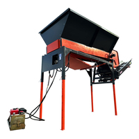 Tamis à tambour à compost de sol de roche de bois de chauffage robuste écran de gravier tamis rotatif 1 an nettoyage automatique à essence