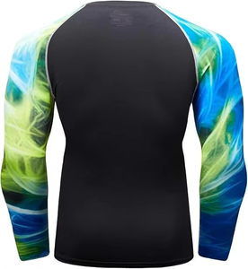 Men's Customized Digital Sublimation <b>Printed</b> Long Sleeves Rash Guard Quick Dry Sportswear Quick Dry Rash Guard men - Product Image 2
