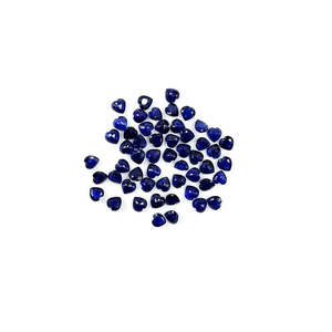 Saphir bleu de Bangkok de haute qualité, taille cœur radiant, 3 mm et 4 mm, pierres de saphir jaunes et roses facettées - Product Image 3