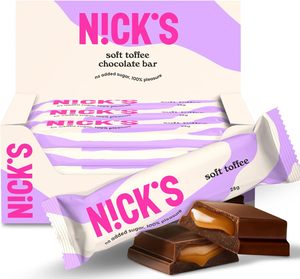 Barres chocolatées Keto NICKS au caramel moelleux, sans sucres ajoutés, 110 calories, 3,5 glucides net, (15x28g) - Product Image 4