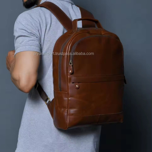 New Personalized Vintage Brown Leather Rucksack <b>Backpacks</b> High Quality Hipster <b>Backpack</b> <b>Laptop</b> Travelling Bags Gifts for Him Her - Product Image 2