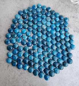 Apatita de neón natural Forma redonda Forma de pera Lote al por mayor Cabujón Parte posterior plana Tamaño libre Piedras preciosas Fabricación de joyería fina hecha a mano - Product Image 4