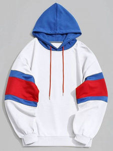 Sweat à capuche personnalisé pour homme, basique, avec bande latérale, de haute qualité, en polaire épaisse, imprimé, 100% coton, uni, pour l'hiver - Product Image 6