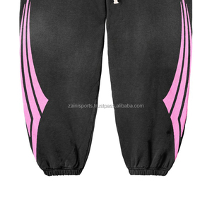 Pantalon de survêtement avec logo personnalisé Pantalon de sport et d'entraînement Pantalon de survêtement en polyester de style décontracté avec service OEM Pantalons pour hommes lavés - Product Image 3