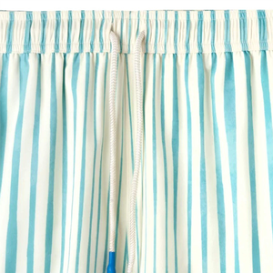 Maillot de bain décontracté à rayures aquarelles bleues avec poche zippée Ceinture élastique écologique à séchage rapide pour homme - Product Image 6