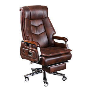 Chaise de bureau exécutive moderne à dossier haut, inclinable, pivotante, avec dossier en maille croisée, structure en acier inoxydable et robuste - Product Image 2