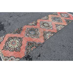 Tapis Vintage Orange Beige Laine Seagrass 3.2 X 11.2ft Turc Grande Zone Rectangle Couloir Motif Abstrait Latex pour Décoration de Chambre - Product Image 2