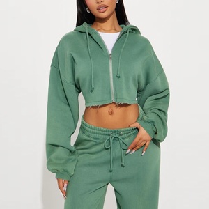 Ensemble 2 pièces sweat à capuche et short pour femme grande taille, hiver, uni, broderie 3D, 100% coton, séchage rapide, écologique, personnalisable, vente en gros - Product Image 2