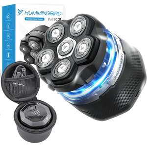 Afeitadora Eléctrica Rotativa Inalámbrica Recargable, Impermeable IPX7 con Estuche, Cinco Cuchillas para Hombres Calvos, para Uso Corporal en Autocaravanas - Product Image 3