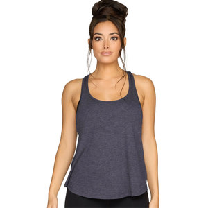 Camiseta sin mangas para mujer, color blanco, algodón suave, chaleco deportivo, espalda cruzada, top de entrenamiento, impresión de logotipo personalizado, top de fitness - Product Image 1
