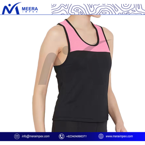 Camiseta sin mangas tejida atlética para mujer, chaleco ligero transpirable que absorbe la humedad para gimnasio para ropa deportiva de Yoga - Product Image 3