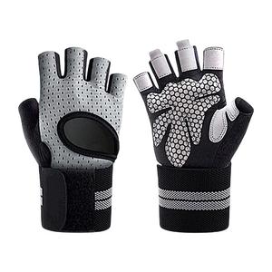 Guantes de Levantamiento de Pesas Unisex de Neopreno y Cuero con Color y Logotipo Personalizados HASH INTERNATIONAL HI-652 para Gimnasio y Deportes - Product Image 4