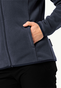 Chaqueta polar azul marino personalizada para mujer, forro polar bordado resistente al viento para la temporada de invierno, calle para niñas al aire libre - Product Image 4