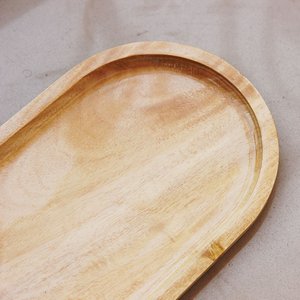 Plateau en bois ovale - Product Image 5