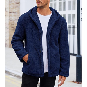 Chaqueta Sherpa de ajuste moderno para hombre con bolsillos interiores seguros: combina estilo y funcionalidad para el uso diario - Product Image 2