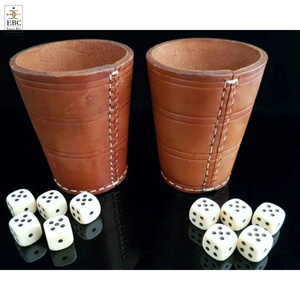Vaso para Dados de Cuero Natural Personalizado – Juego de Vasos para Dados de Cuero Crudo Hechos a Mano - Product Image 4