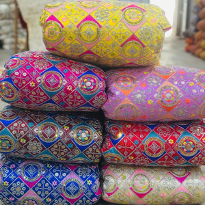 Elegant Jacquard Embroidery <b>Fabric</b> with Shiny Sequins Breathable for Girls/Boys Wedding Clothing and Home Decor Style for All - Product Image 1