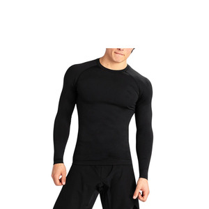 Camiseta de Compresión de Manga Larga para Hombre, Transpirable, de Secado Rápido, Ecológica, Anti-UV, de Spandex/Poliéster, Marca Personalizada OEM ODM - Product Image 2