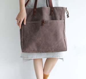 Bolso de compras de lona grande y elegante para mamás, práctico y portátil con diseño vintage para la temporada de invierno - Product Image 4