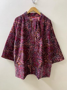 Bata Kimono de Terciopelo de Algodón Hecha a Mano con Estampado Floral, Regalo para Novia - Product Image 2