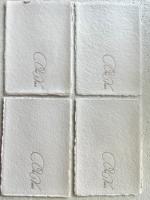 Couvre-livres de vœux personnalisés avec bordure festonnée imprimée en feuille d'or avec ruban en soie recyclé pour les planificateurs de mariage Conifer 455