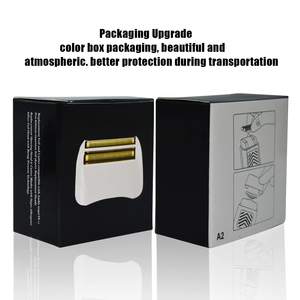 2 Paquetes de Repuesto de Láminas y Cuchillas para Afeitadora Eléctrica, Diseño de Doble Cuchilla para Uso Facial, Color Dorado - Product Image 4