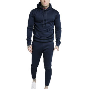 Nuevo chándal ajustado para correr con cremallera para hombre, chándal 100% de algodón Teach Fleece Plain Black, chándal para hombre, trajes para hombre - Product Image 2