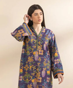 Venta caliente 2025 Traje de césped estampado Vestidos bordados para damas Venta caliente Nuevo diseño Vestido informal ligero para mujeres - Product Image 2