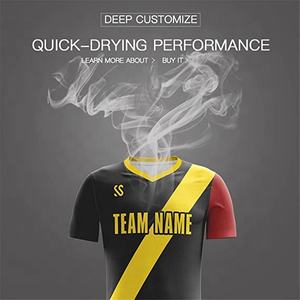 Kit d'uniforme de football en polyester de haute qualité Impression par sublimation de logo et de nom personnalisés Nouveau modèle OEM à bas prix - Product Image 3