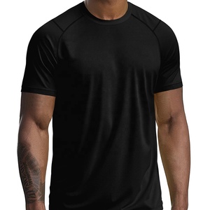 Microfibre Logo personnalisé Polyester séchage rapide course Fitness vêtements maille tissu entraînement athlétique Gym Sport hommes Muscle t-shirt - Product Image 2