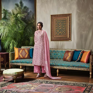 Ropa de fiesta india y pakistaní bordada de algodón de primera calidad Salwar Kameez Collection a precio mayorista - Product Image 1