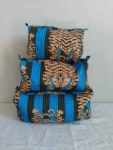 3-Piece Cotton Animal Print <b>Makeup</b> <b>Bag</b> Set with Zipper Closure Lightweight Casual <b>Travel</b> <b>for</b> Organizer - Product Image 5