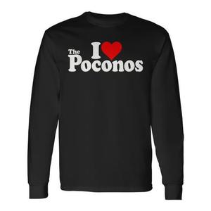 La maglietta a maniche lunghe dei Poconos I Love Heart Pocono Mountains Pennsylvania - Product Image 2