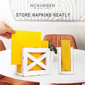 Porte-serviettes de ferme distributeur de stockage en bois pour Table rustique Chic naturel rétro ferme maison décoration accessoires de cuisine - Product Image 4