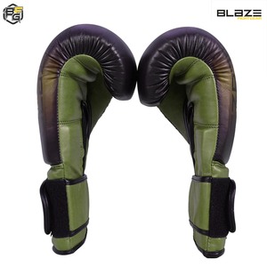 Guantes de competición de cuero genuino de alta calidad para Artes Marciales Kickboxing Muay Thai entrenamiento absorción de humedad secado rápido para - Product Image 5